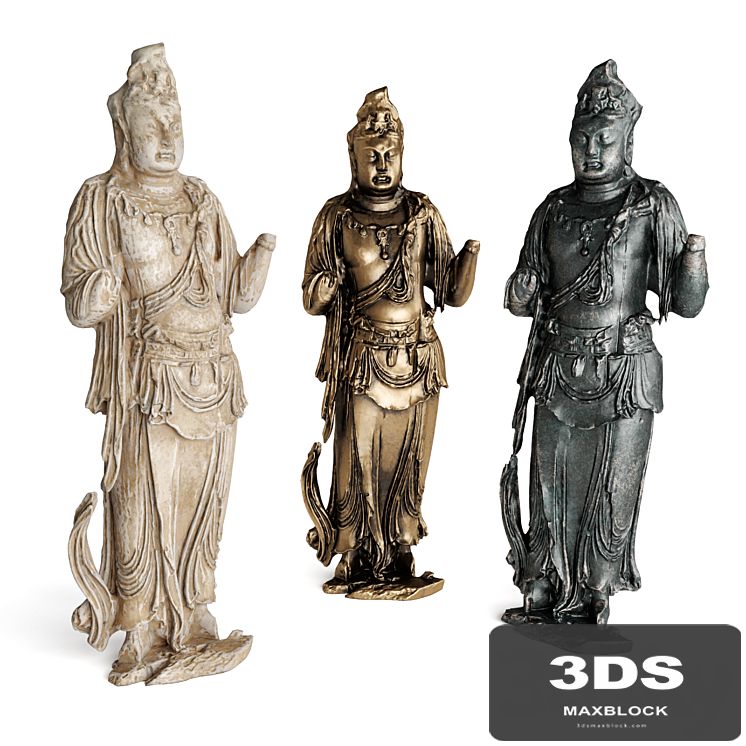 Standing Buddha bodhisattva sculpture