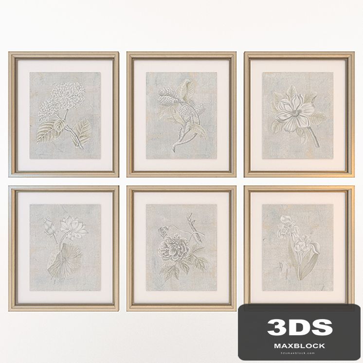 Charlotte Morgan Silver Leaf Fresco Flowers