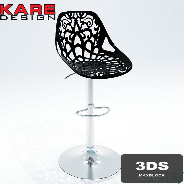 Kare Design Bar Stool Ornament black / white