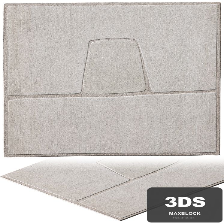 CC-Tapis Cut Out Monocromo Linen Rug