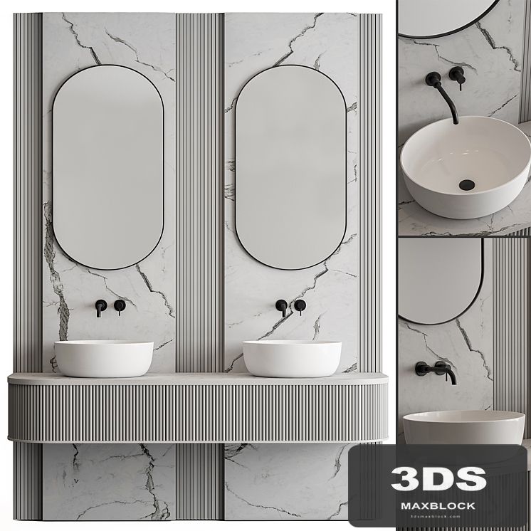 Bathroom Set Stone Wall - Set 47