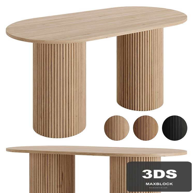 Farmhouse 63 Solid Wood Dining Table by Homary