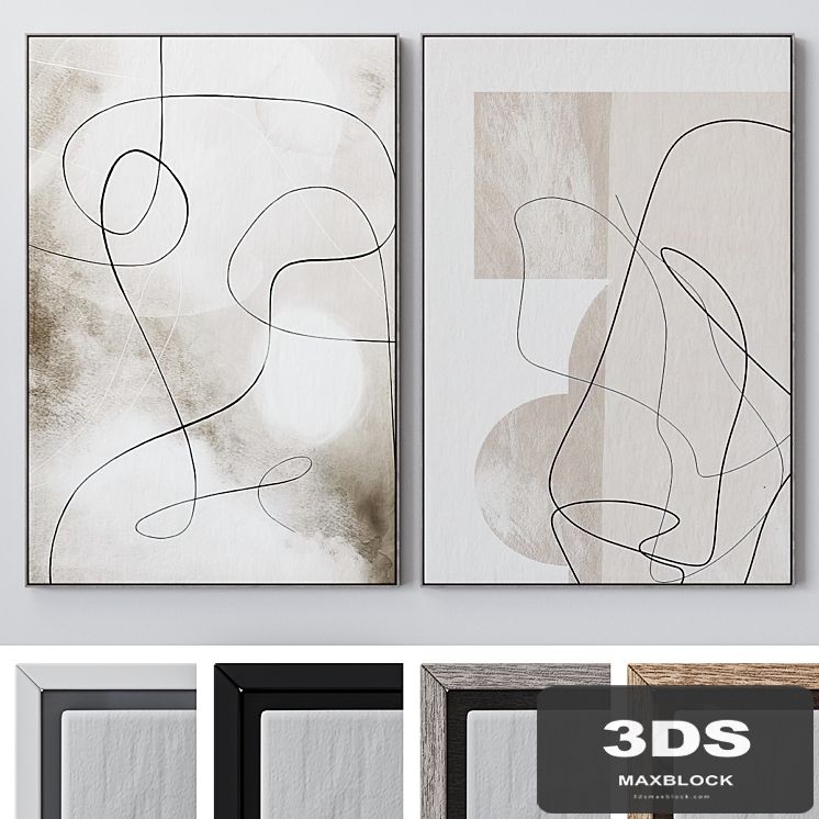 Set of large wall paintings 2074