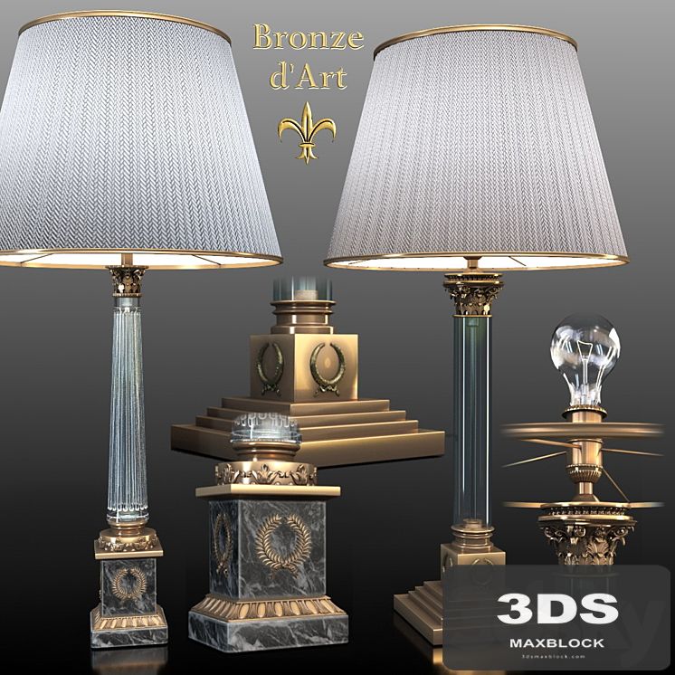 Lamps 987bis / 85bis Bronze d'Art Francais