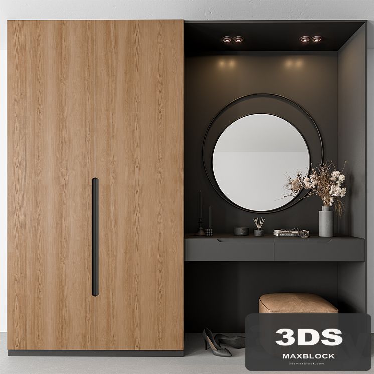 Hallway 63 - Black and Wood Entrance