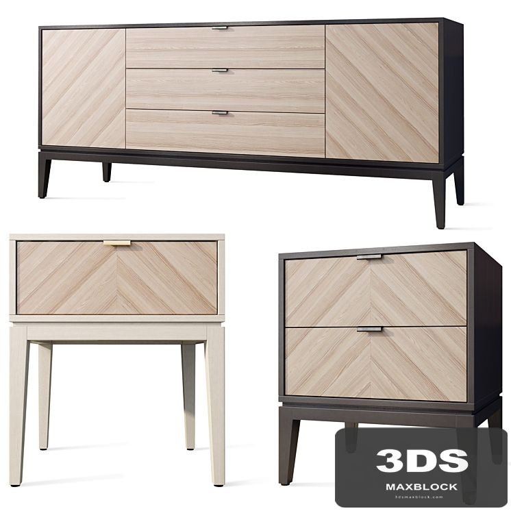 Chest of drawers and bedside table Fjord Ellipse Furniture