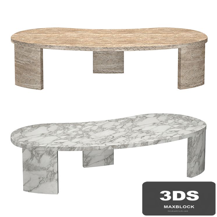 VINCI ITALIAN TRAVERTINE COFFEE TABLE