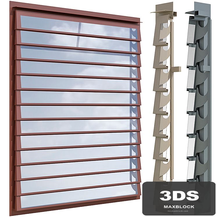 Facade multi louvred ventilator smoke vent ventilation