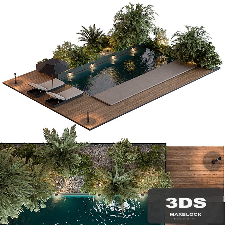 Landscape Furniture with Pool 69