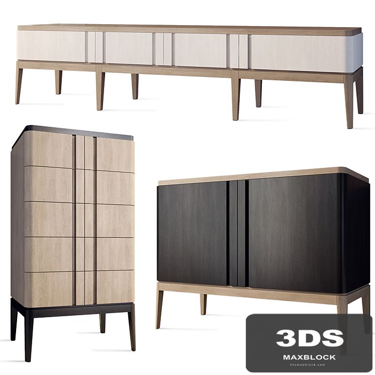 Chest of drawers and TV cabinet line Ellipse Furniture
