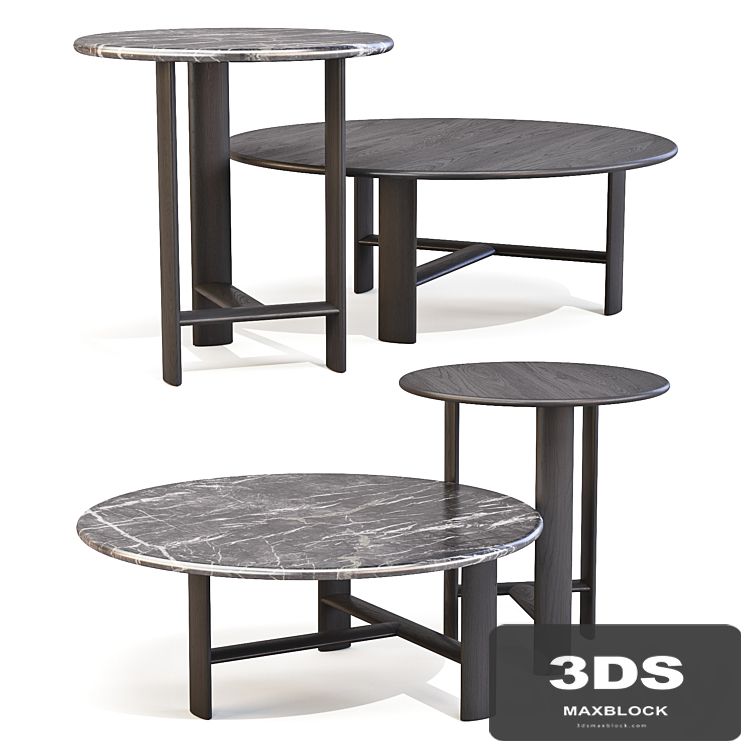 Frigerio Salotti: Mocki - Coffee and Side Tables Set 03