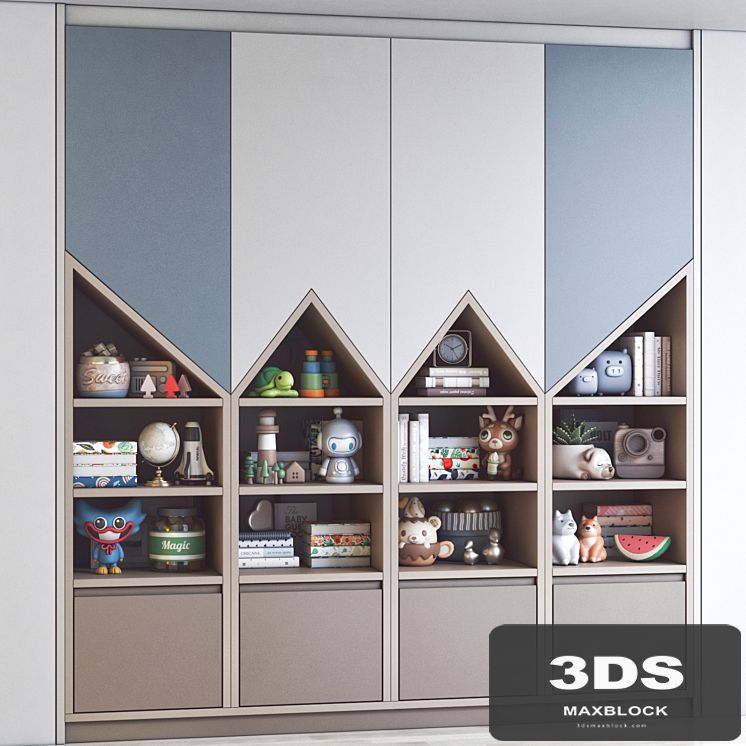 Wardrobe and toys in the childrens room 18