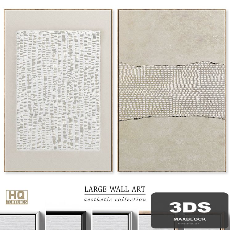 Large Mid-Century Abstract Wall Art C-607