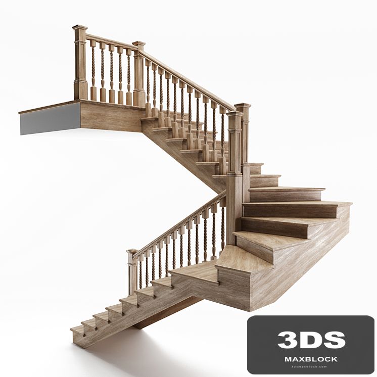 Staircase wooden winder