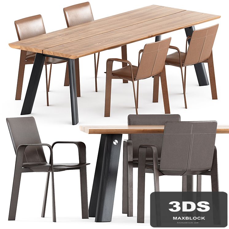 Chaise Sellier chair by hermes and P68 Table by more