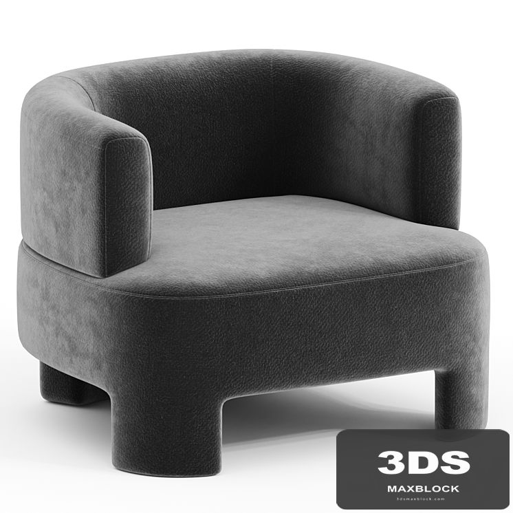 Fauteuil velours Darrel