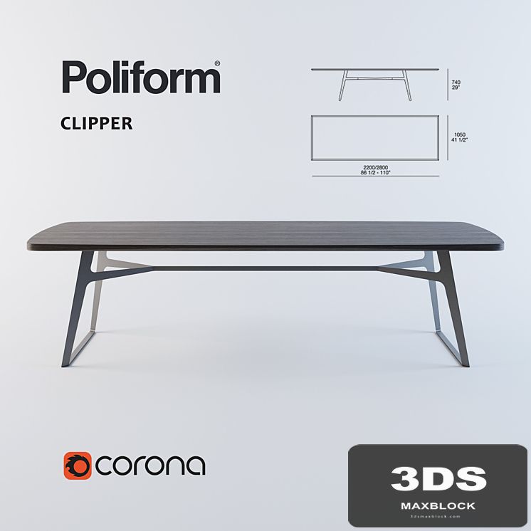 dining table Poliform Clipper