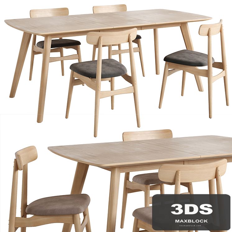 LaForma. Nayme chair. Extendable table Rho