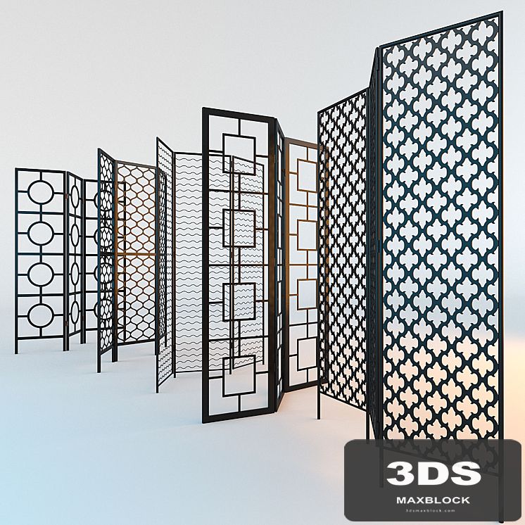 A set of decorative screens