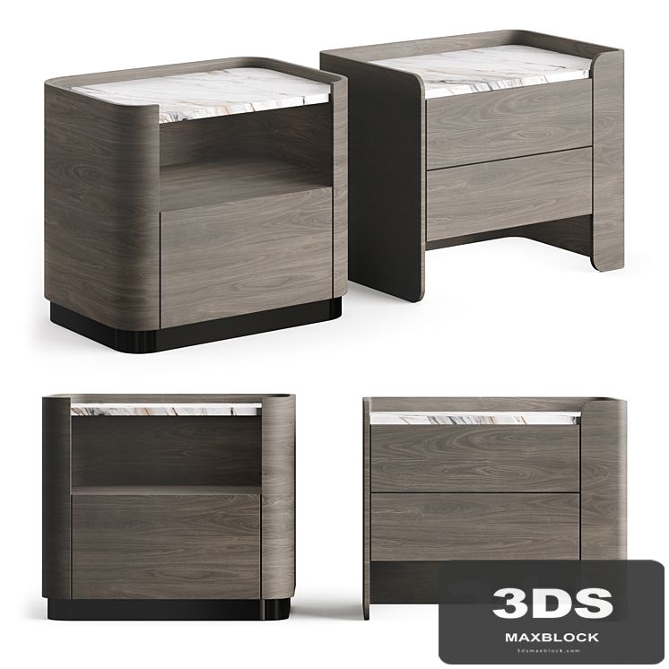 Echo Wood Bedside Table Lux Lucia Casa