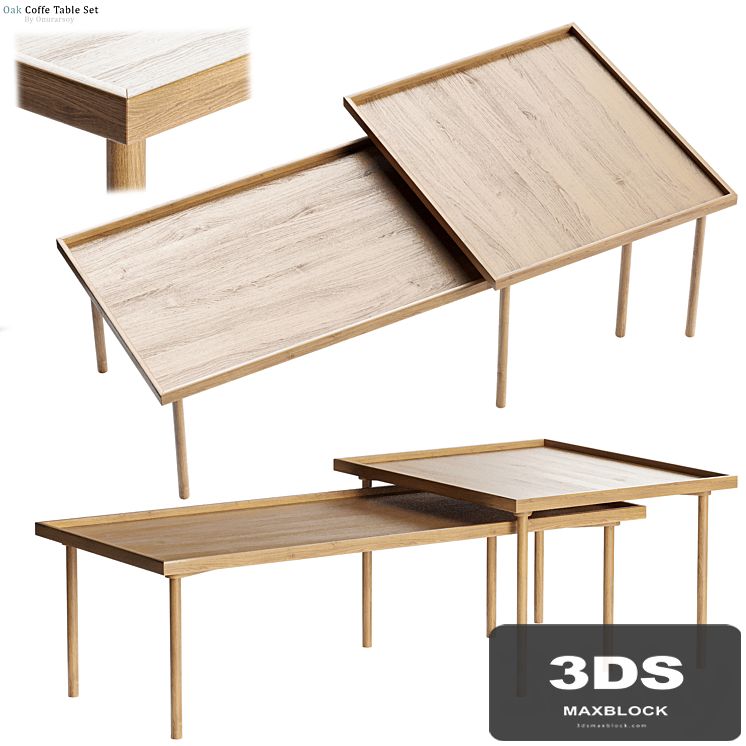 Zara Home - Oak Coffee Table Decoration Set