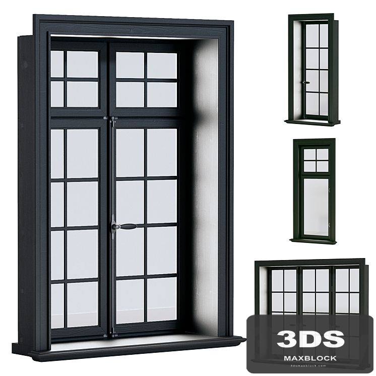 Set of scandinavian windows