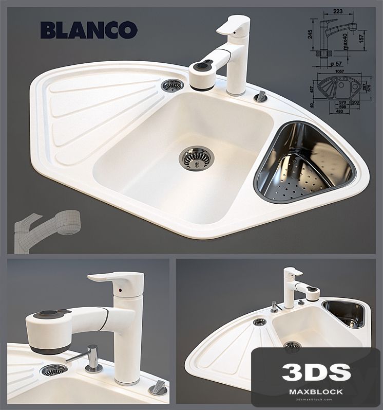 Blanco Merkur-S Blanco + Delta Silgranit PuraDur II