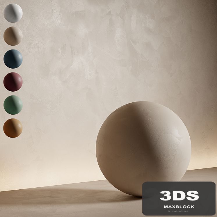 Decorative plaster. Seamless decorative plaster material 6 colors. 41