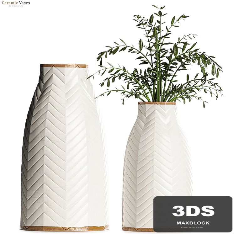 Crate & barrel - Adra Vases with Plants