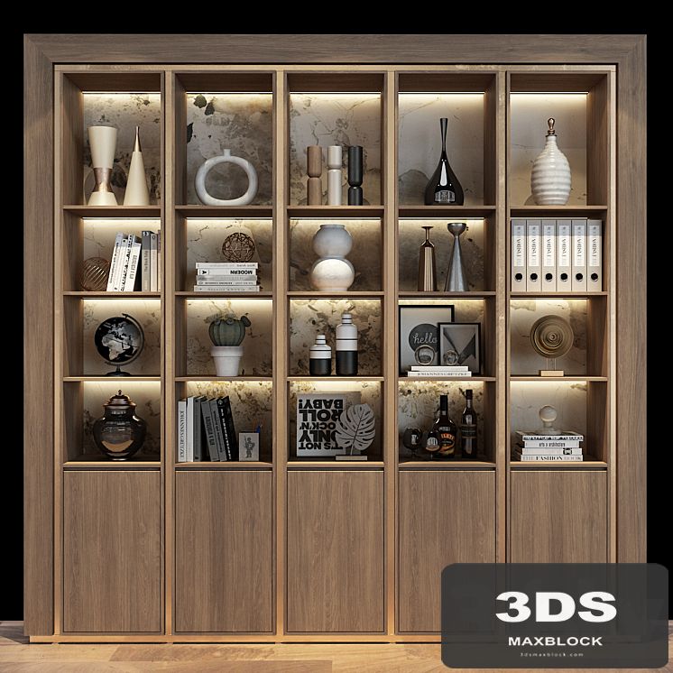 Modern luxury wooden bookshelf GHS-2368