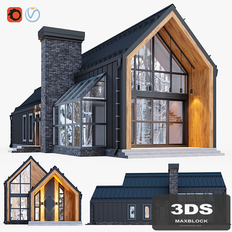 Barnhouse with stained glass windows