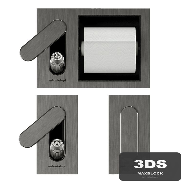Antonio Lupi INTENSO, CARTAINTENSO Sanitary shower and paper roll holder
