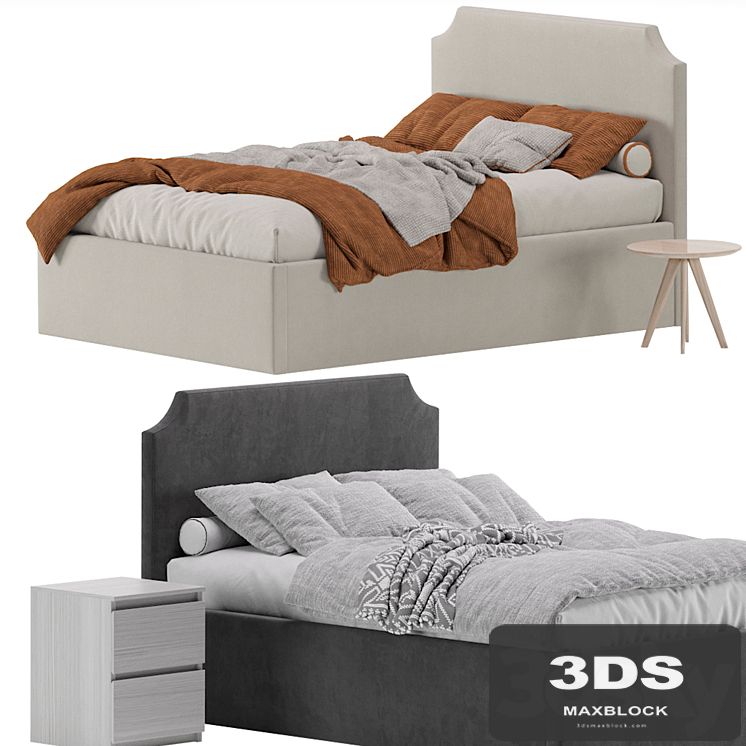 Bed Adona 140 Barhat Gray by Divan.ru