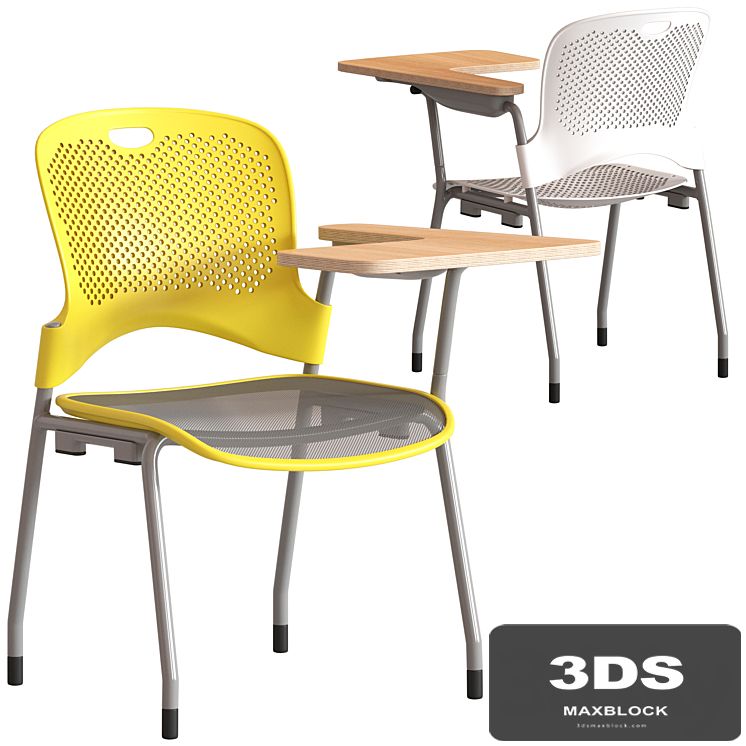 Herman Miller Caper Stacking Chair with table