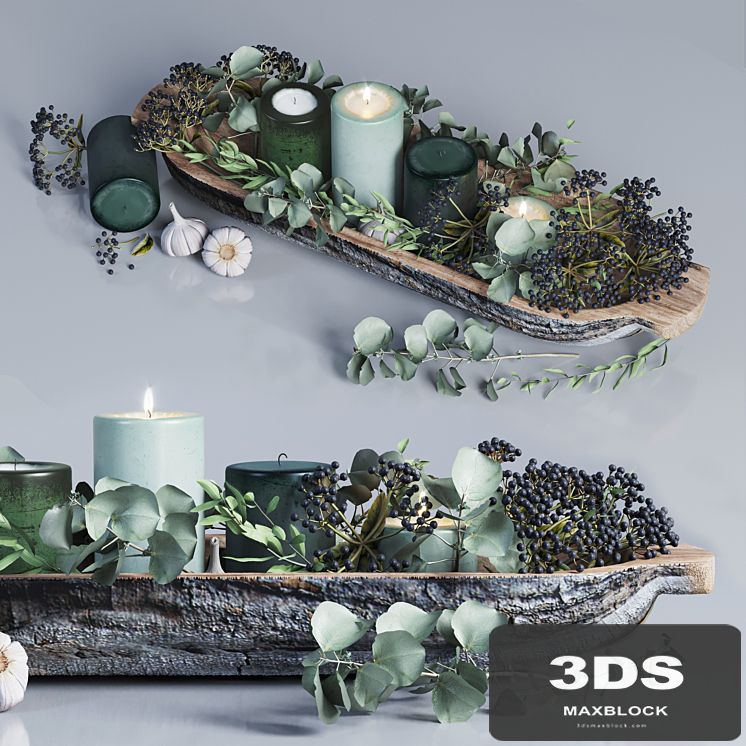Decorative vase with candles