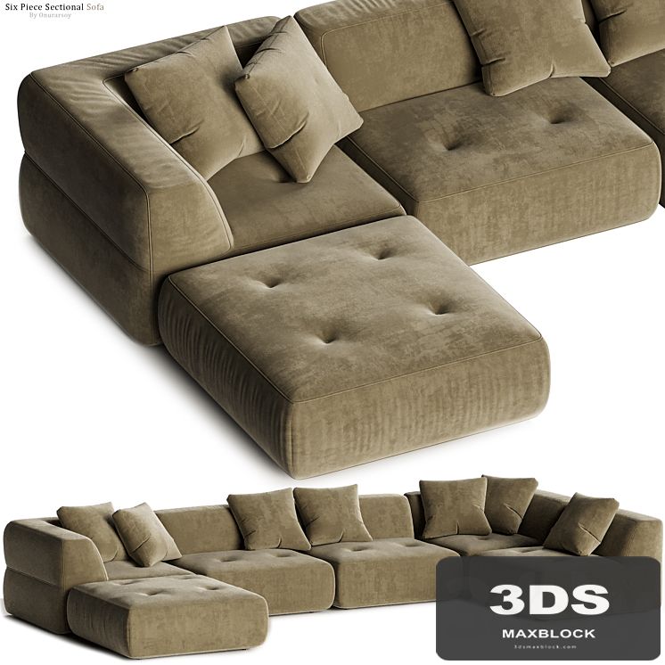 Crate & barrel - Angolare Six Piece Sectional Sofa