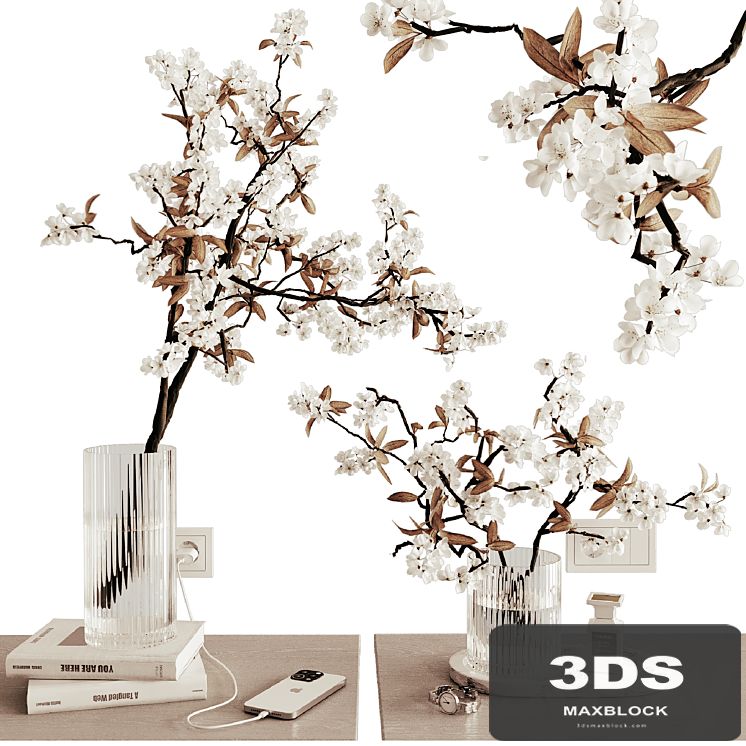 Decorative set on bedside table 1