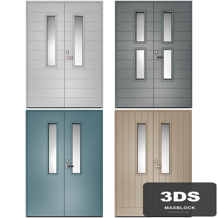 Metal swinging fire doors