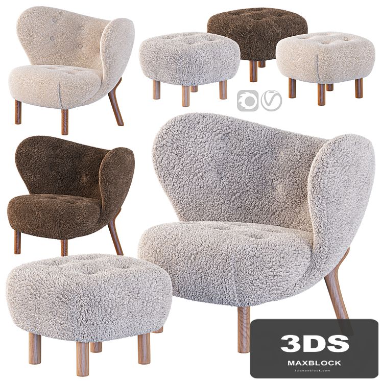 Little Petra Armchair and Pouf