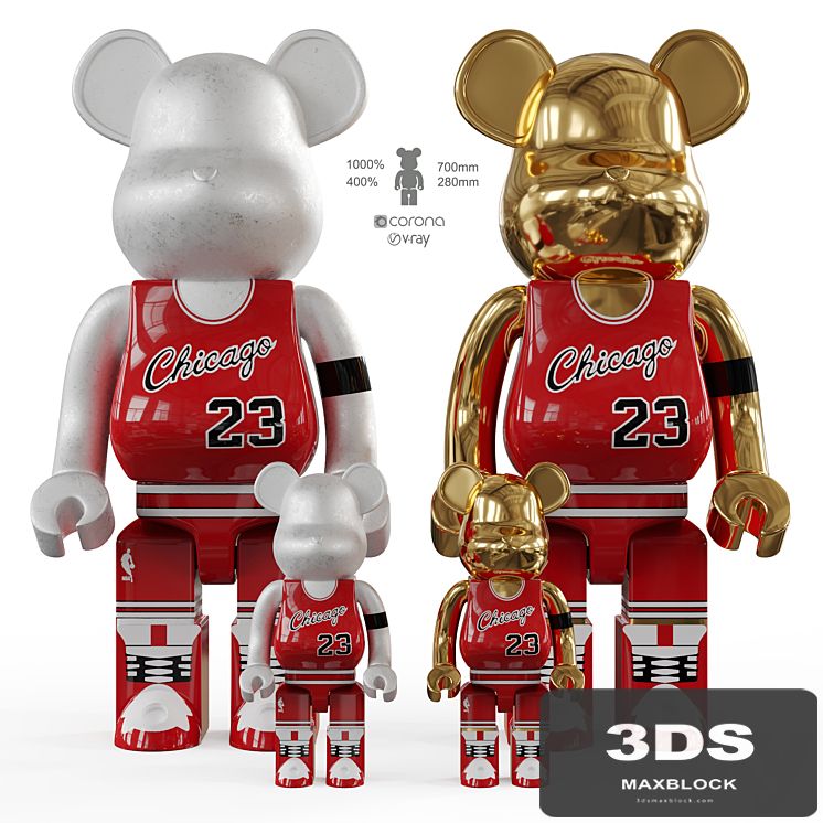 Bearbrick / basketball 23 Chicago Bulls