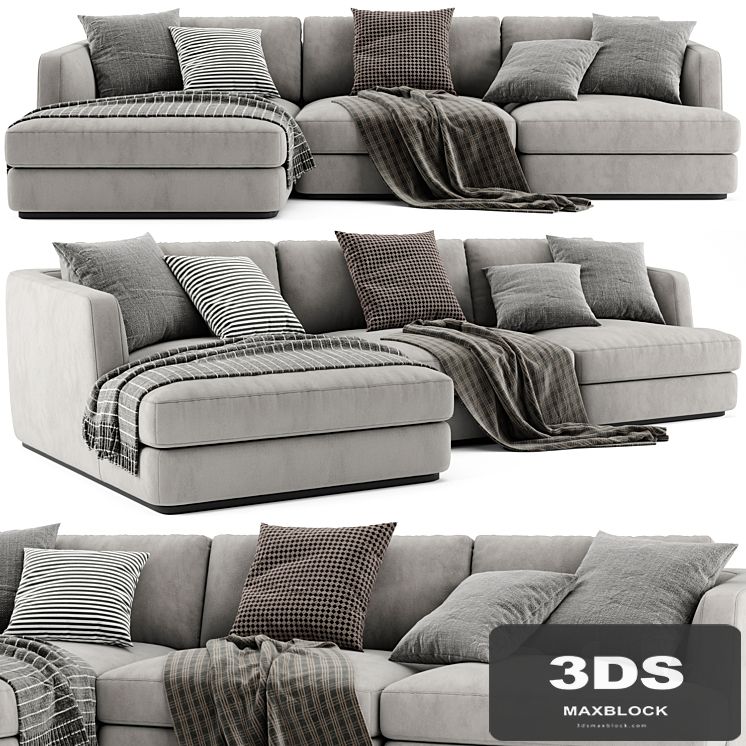 Flexform Barret Chaise Longue Sofa 2