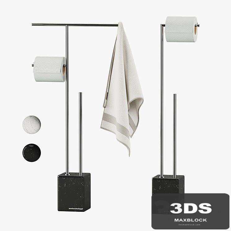 Antonio Lupi BIVIOCOMBI holder for brush, towels, paper roll