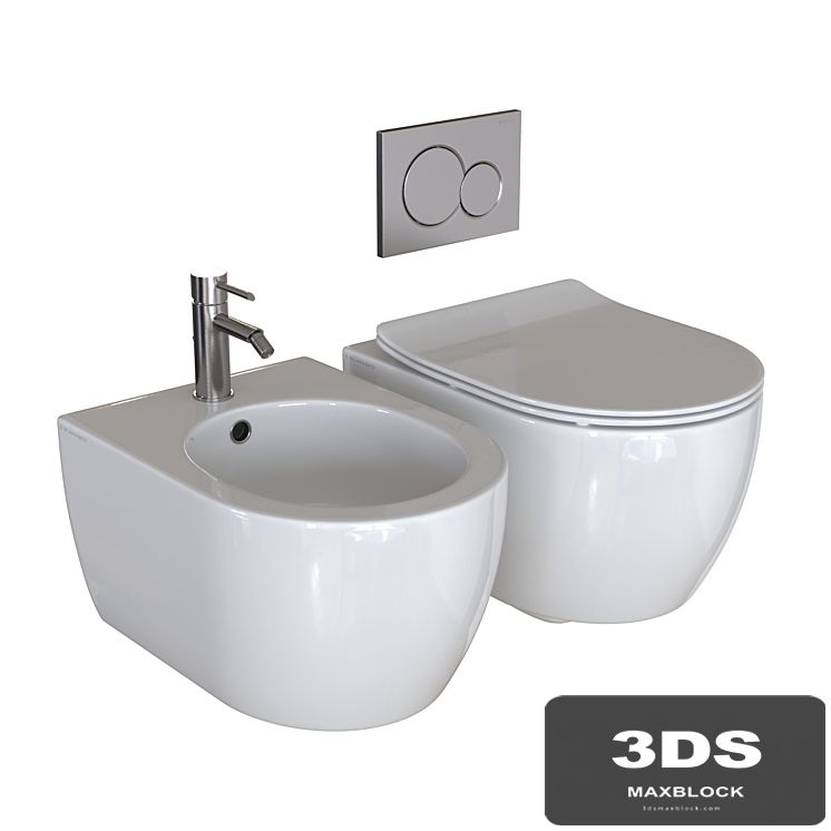 Toilet wall mounted Scarabeo Ceramiche Moon