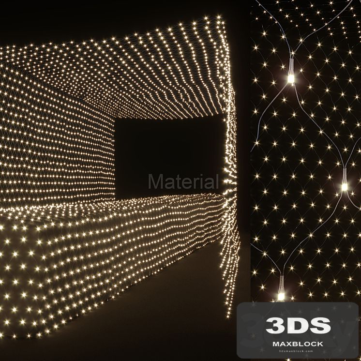 Material garland grid