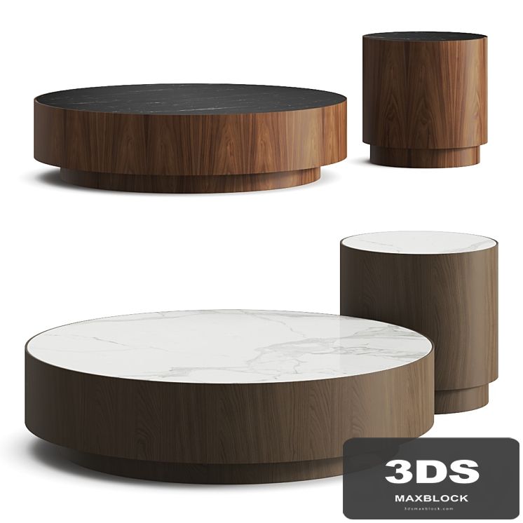 Laskasas Gold Coffee and Side Table