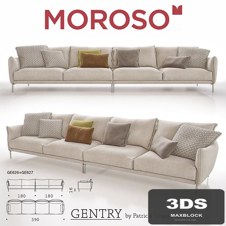 MOROSO GENTRY GE626 + GE627 Sofa