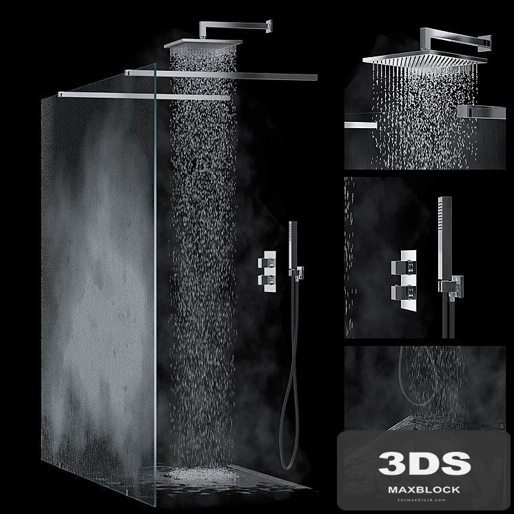Built-in shower system Palazzani Track
