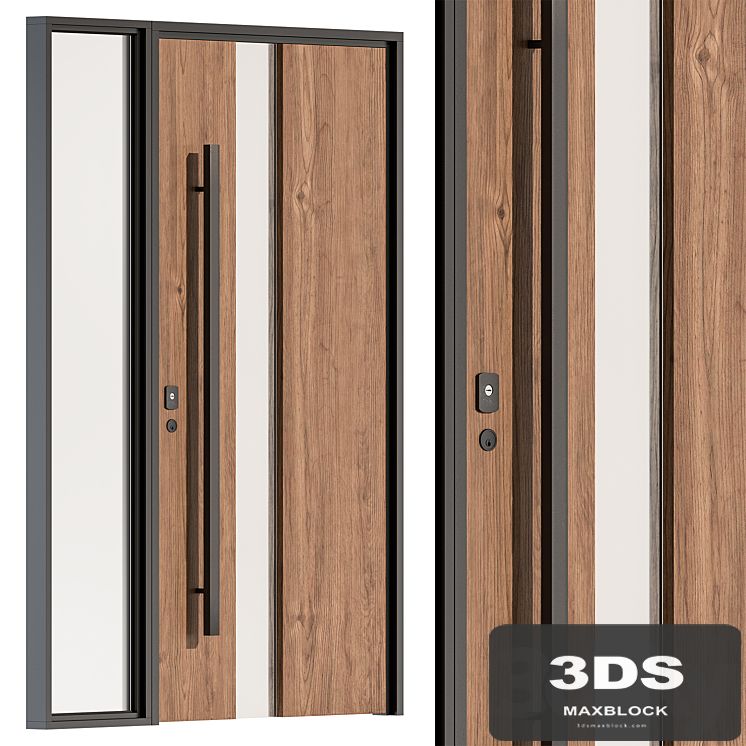 Wooden Front Door - Set 61