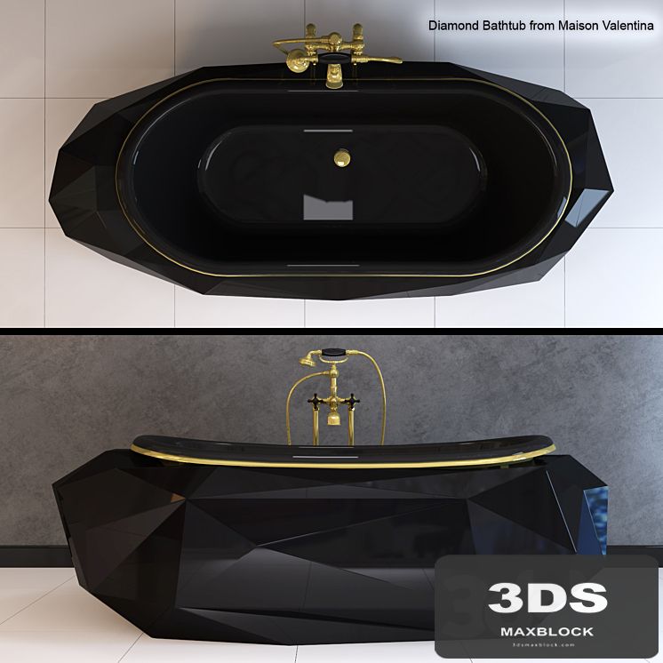 Bath, DIAMOND BATHTUB, Maison Valentina