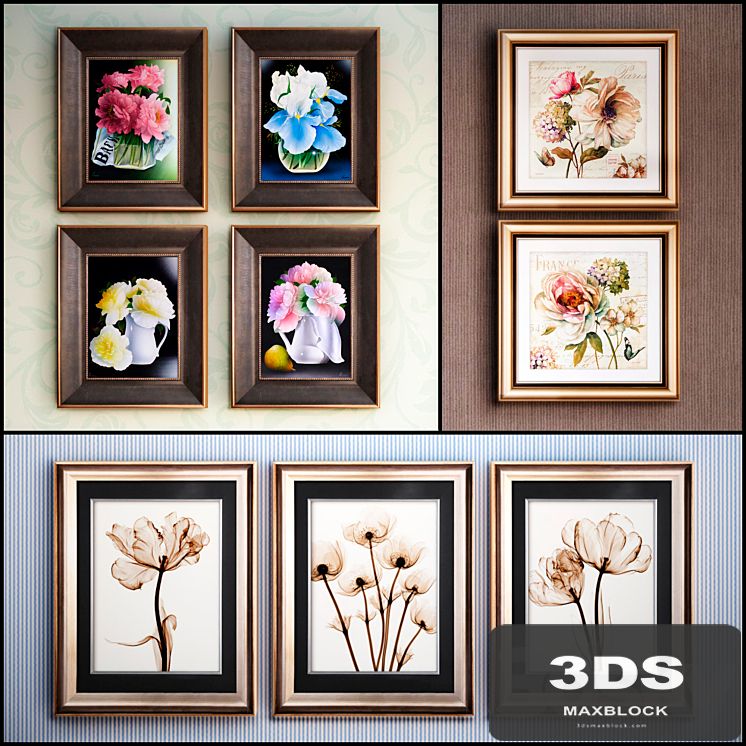 The picture in the frame: 17 piece (Collection 53) Flowers